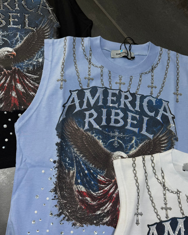 T-Shirt Bambino Cianotic America Ribe