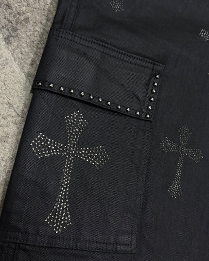 Bermuda Uomo Cianotic Spalmato Cross