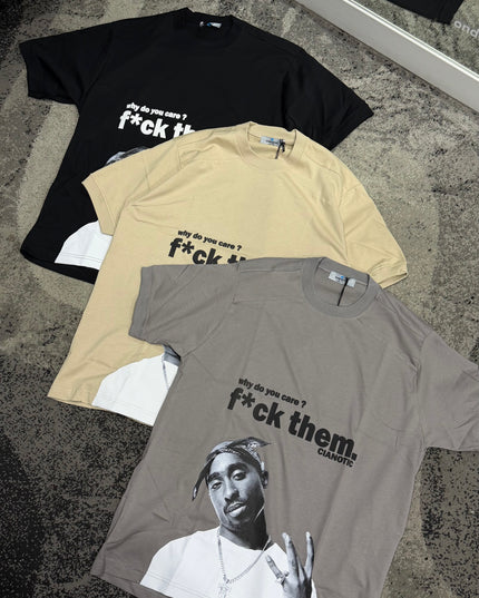 T-Shirt Uomo Taglie Forti Cianotic 2PAC