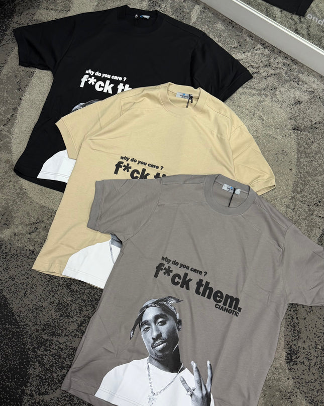 T-Shirt Uomo Taglie Forti Cianotic 2PAC