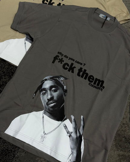T-Shirt Uomo Taglie Forti Cianotic 2PAC