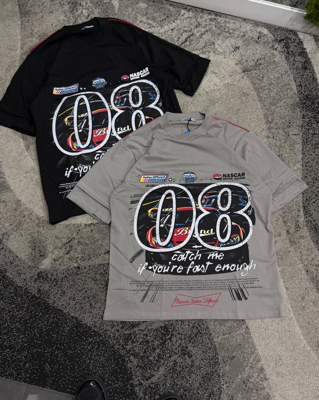 T-Shirt Uomo Taglie Forti Cnt Nascar