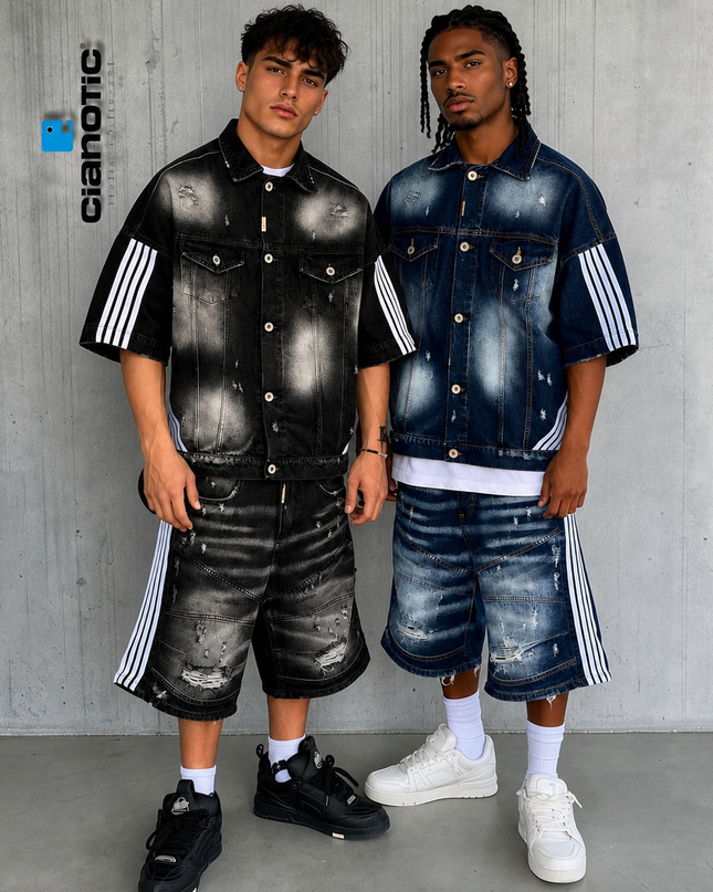 Completo Uomo Cianotic Stripe