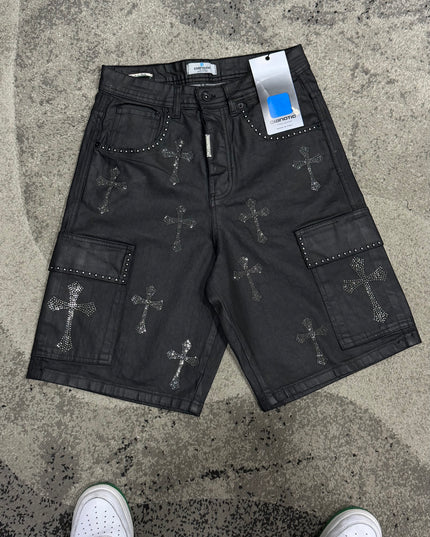 Bermuda Uomo Cianotic Spalmato Cross