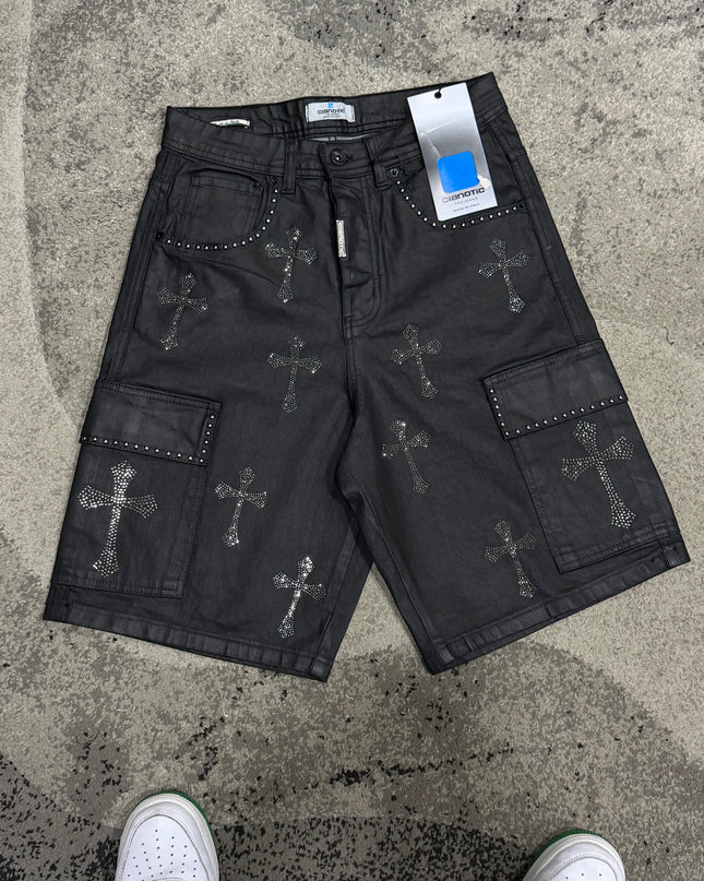 Bermuda Uomo Cianotic Spalmato Cross
