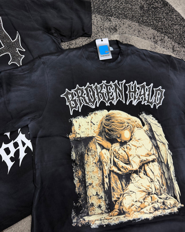 T-Shirt Uomo Cianotic Taglie Forti Broken Halo