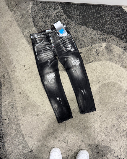 Jeans Bambino Cianotic over time black
