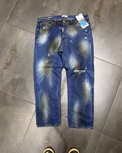 Jeans Uomo Taglie Forti Cnt Baggy Effect blu