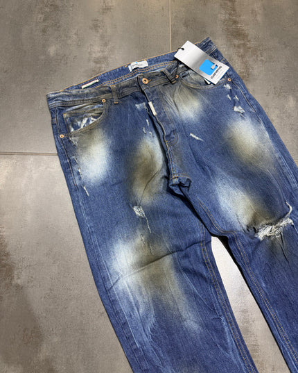 Jeans Uomo Taglie Forti Cnt Baggy Effect blu