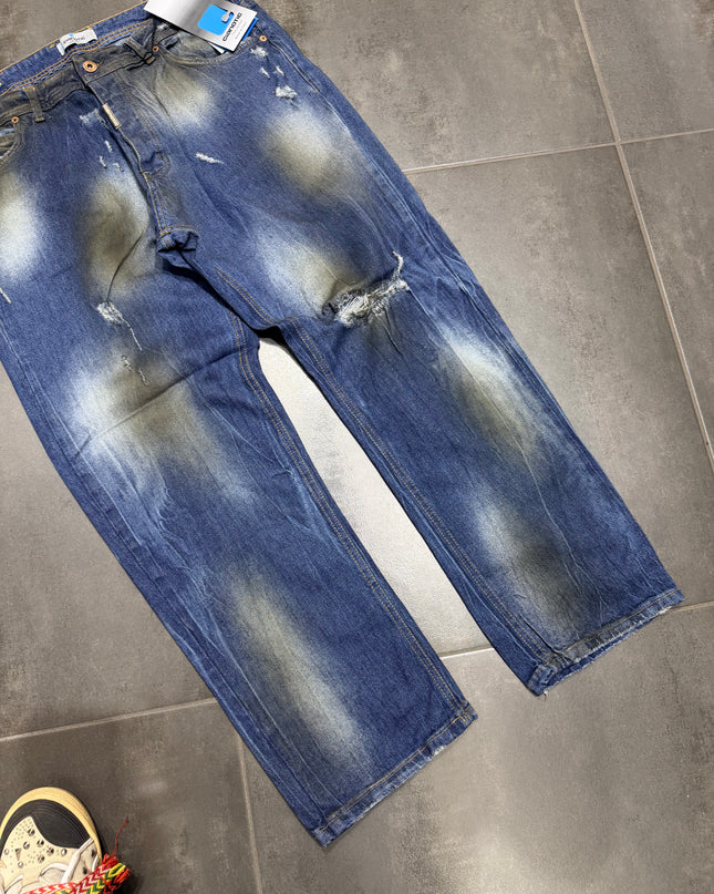 Jeans Uomo Taglie Forti Cnt Baggy Effect blu