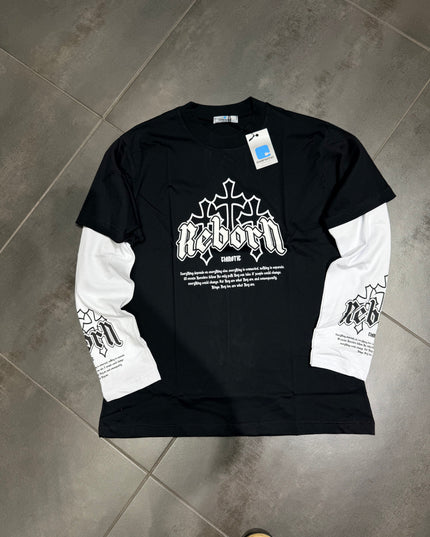 Maglia Uomo Taglie Forti Manica Lunga LongSleeve REBON