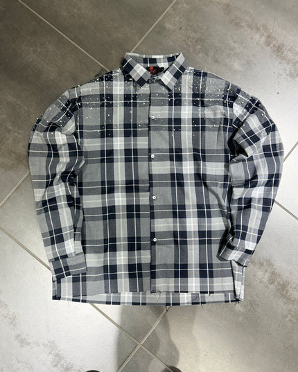 Camicia Uomo Do Not Agree Scacchi Strass 4093