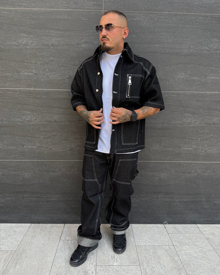 Completo Jeans Uomo Cnt Carpenter Black