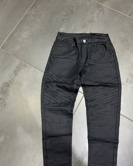 Jeans Uomo Skinny Ecopelle Zip 1026